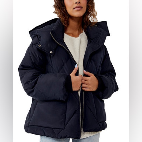 Free People Jackets & Blazers - Women's Hooded Emmy Swing Puffer Coat